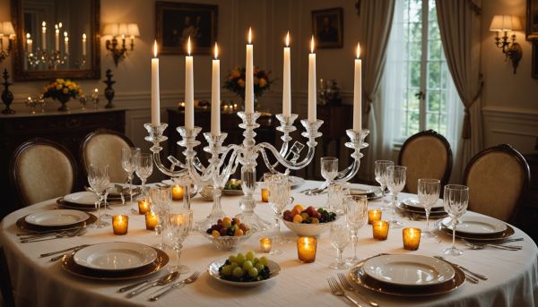 Comment décorer sa table avec un candélabre en cristal